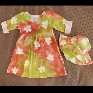 NEW Custom Tye Dyed Infant Dress & Hat